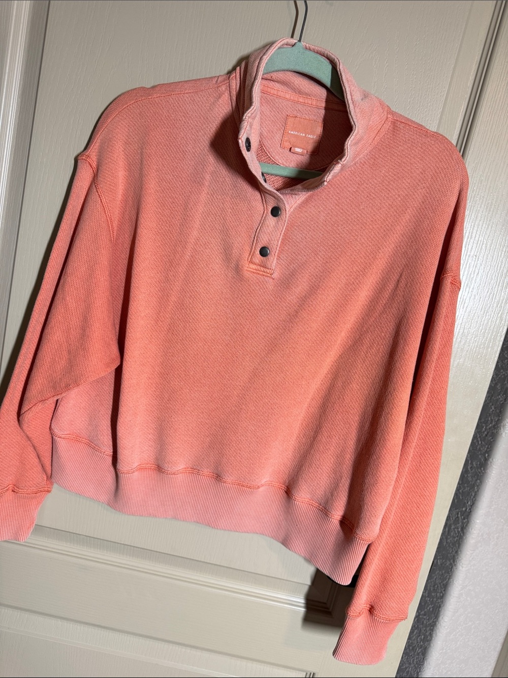 American Eagle Peach Coral Knit Pullover XS